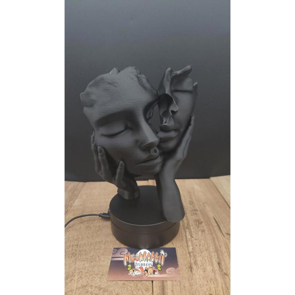 Hands Woman Abstract Art  - Fractured Face Abstract Statue - Office Desk Decor